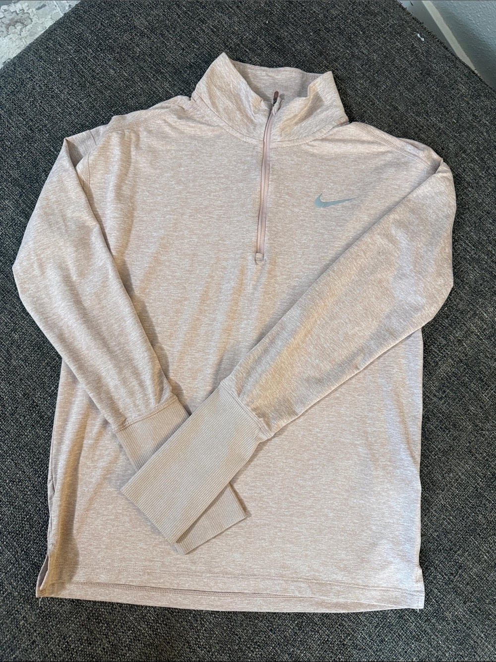 Nike women’s Light Pink Half-Zip Pullover Sweater